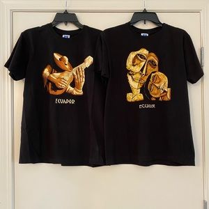 NWOT 2 Ecuador Art Inspired Tee Shirts Size S
